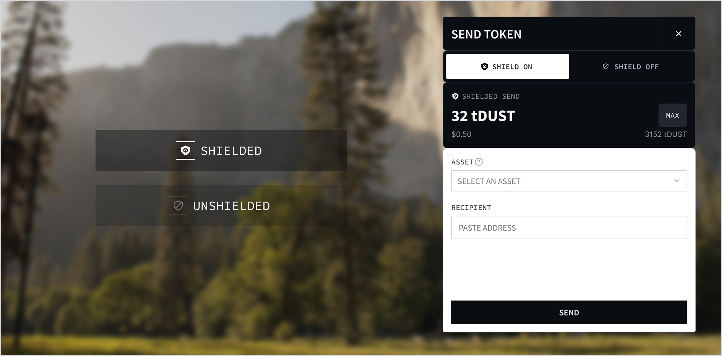 Send Token UI