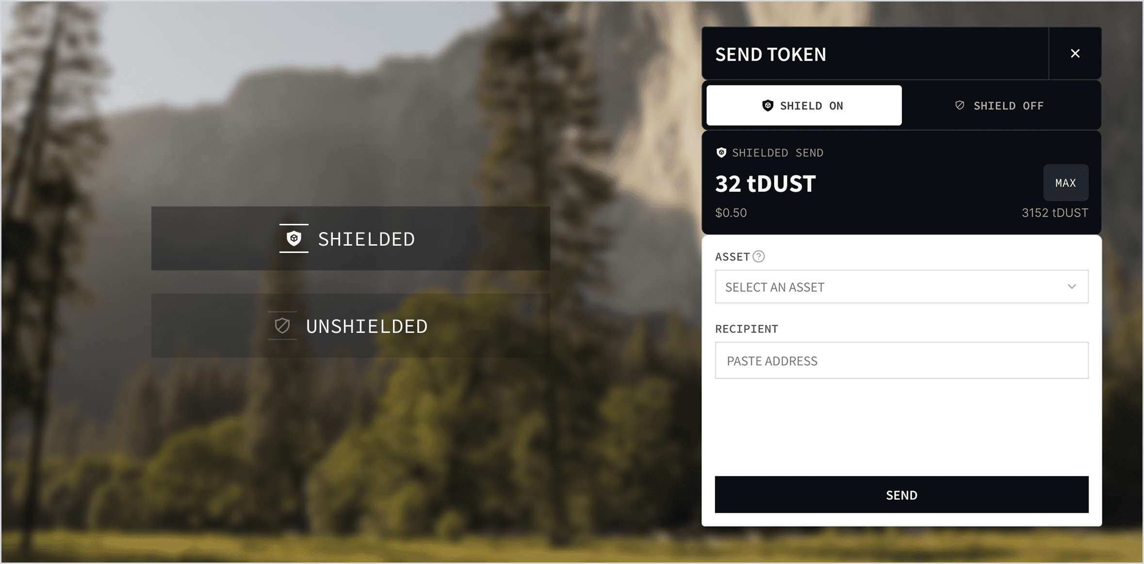 Send Token UI