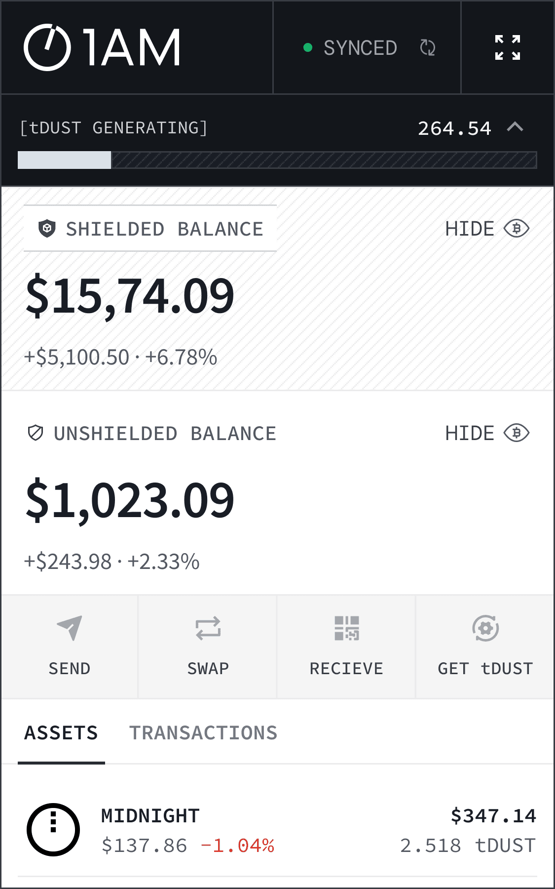 1AM wallet preview