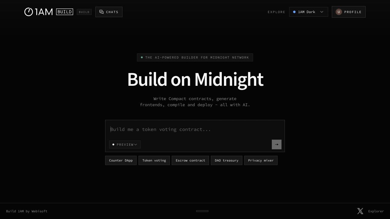 1AM Build app interface